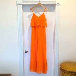 ASOS orange maternity maxi dress